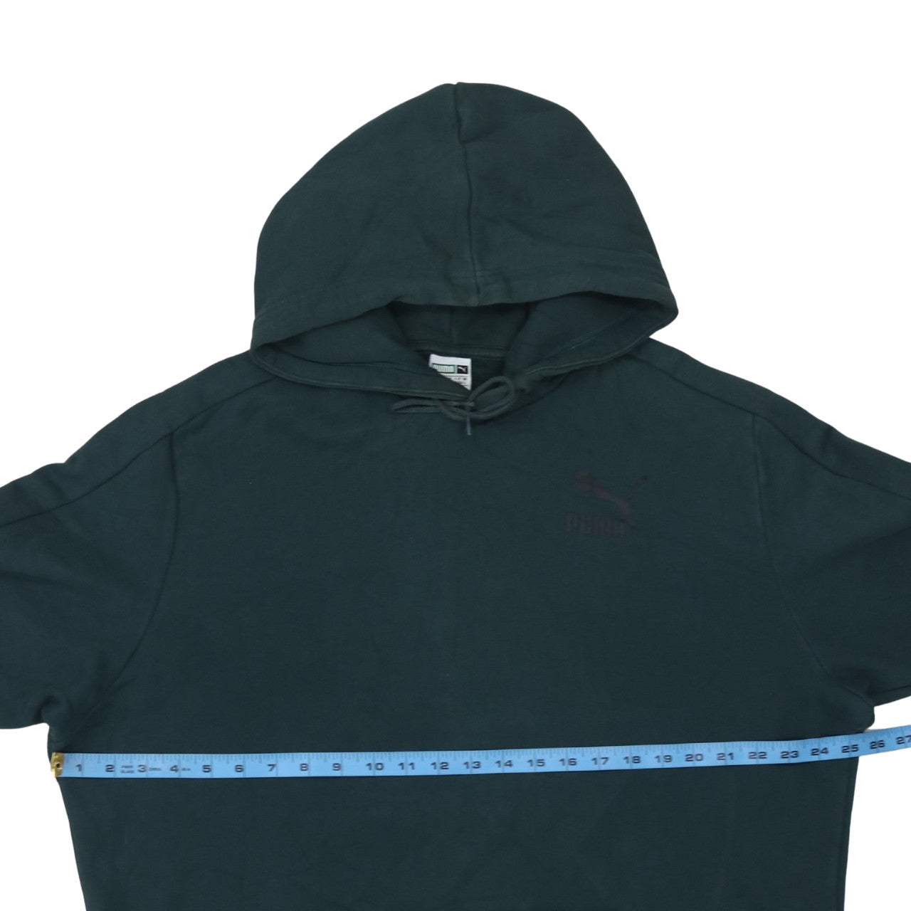 Puma Men’s Green Pullover Hoodie Size L Fleece Regular Fit