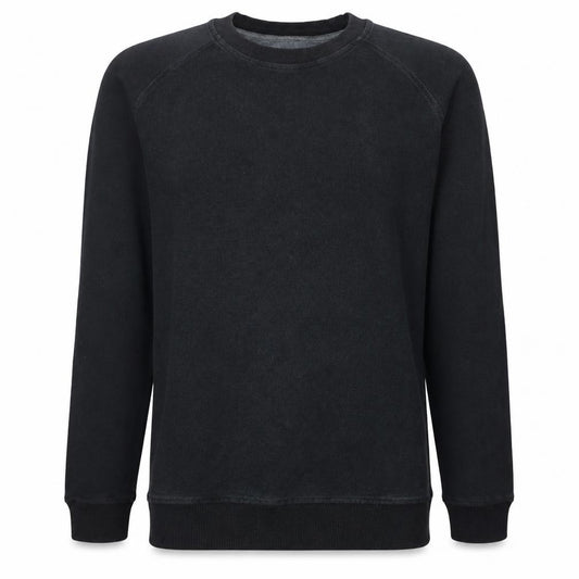 Front view of Calvin Klein Jeans Men’s Black Crew Neck Pullover Sweatshirt M