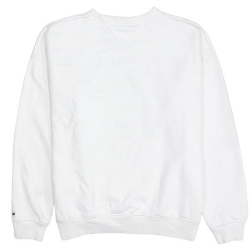Tommy Jeans Men's White XS Pullover Logo Sweatshirt