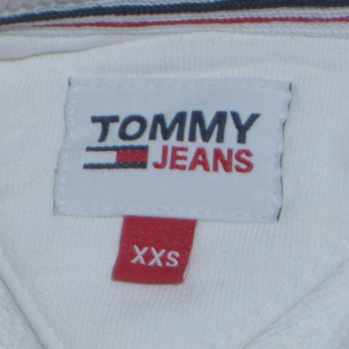 Tommy Jeans Men's White XS Pullover Logo Sweatshirt