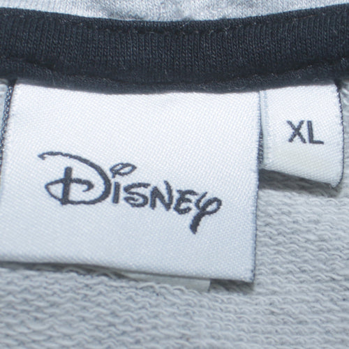 Disney Women Grey XL Pullover Hoodie Minnie Mouse Graphic Print