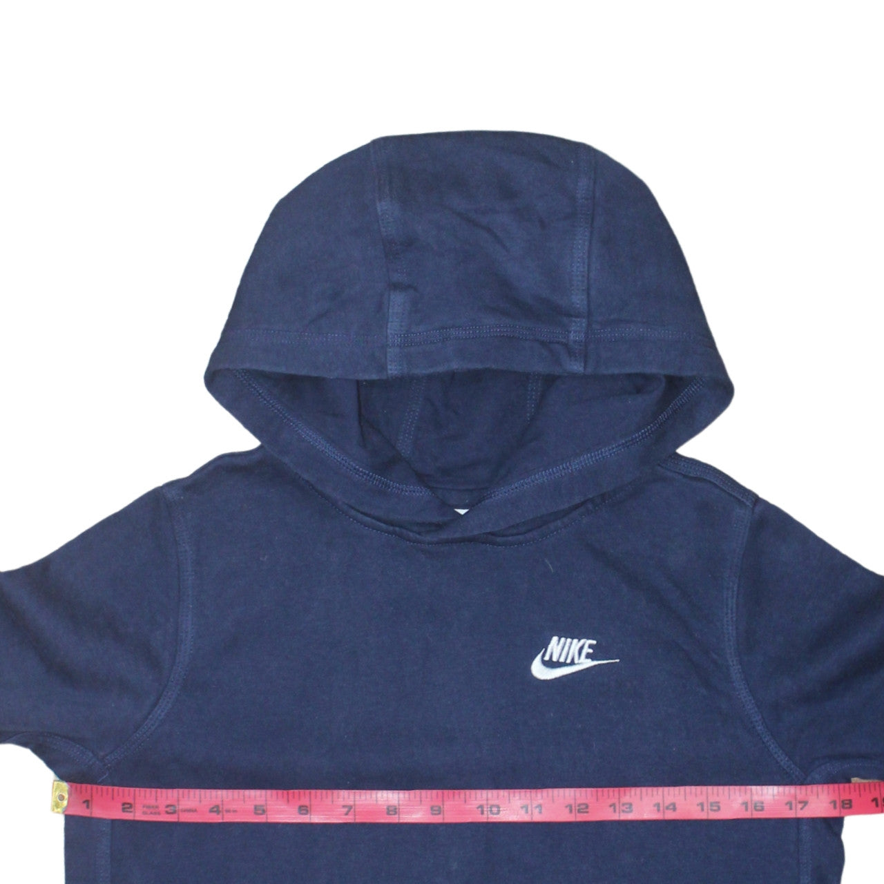 Nike Boys Navy Blue Pullover Hoodie L 13-14 Years Cotton Blend