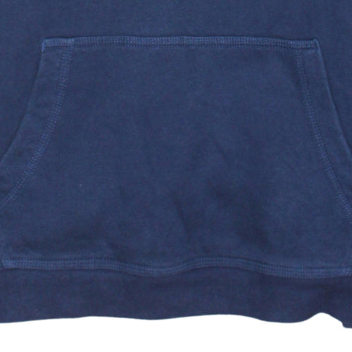 Nike Boys Navy Blue Pullover Hoodie L 13-14 Years Cotton Blend