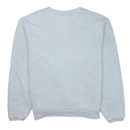 Adidas Women Grey Logo Pullover Sweatshirt M Long Sleeve Casual