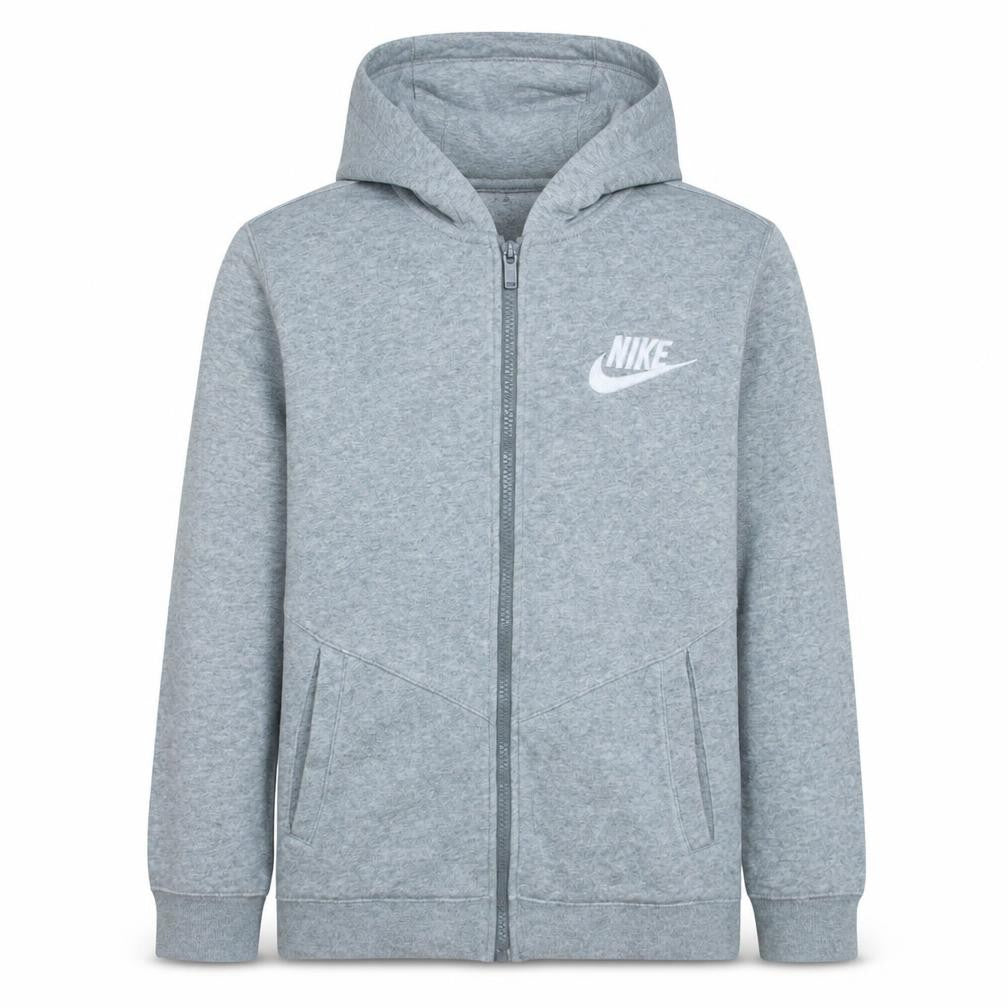 Nike Boys Grey Full Zip Hoodie XL 13-15 Years Cotton Blend Casual