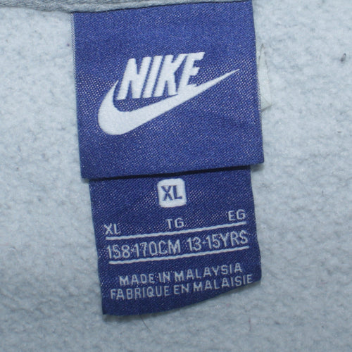 Nike Boys Grey Full Zip Hoodie XL 13-15 Years Cotton Blend Casual