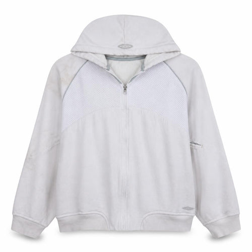 Umbro Women White Full Zip Hoodie Size M Athletic Fit