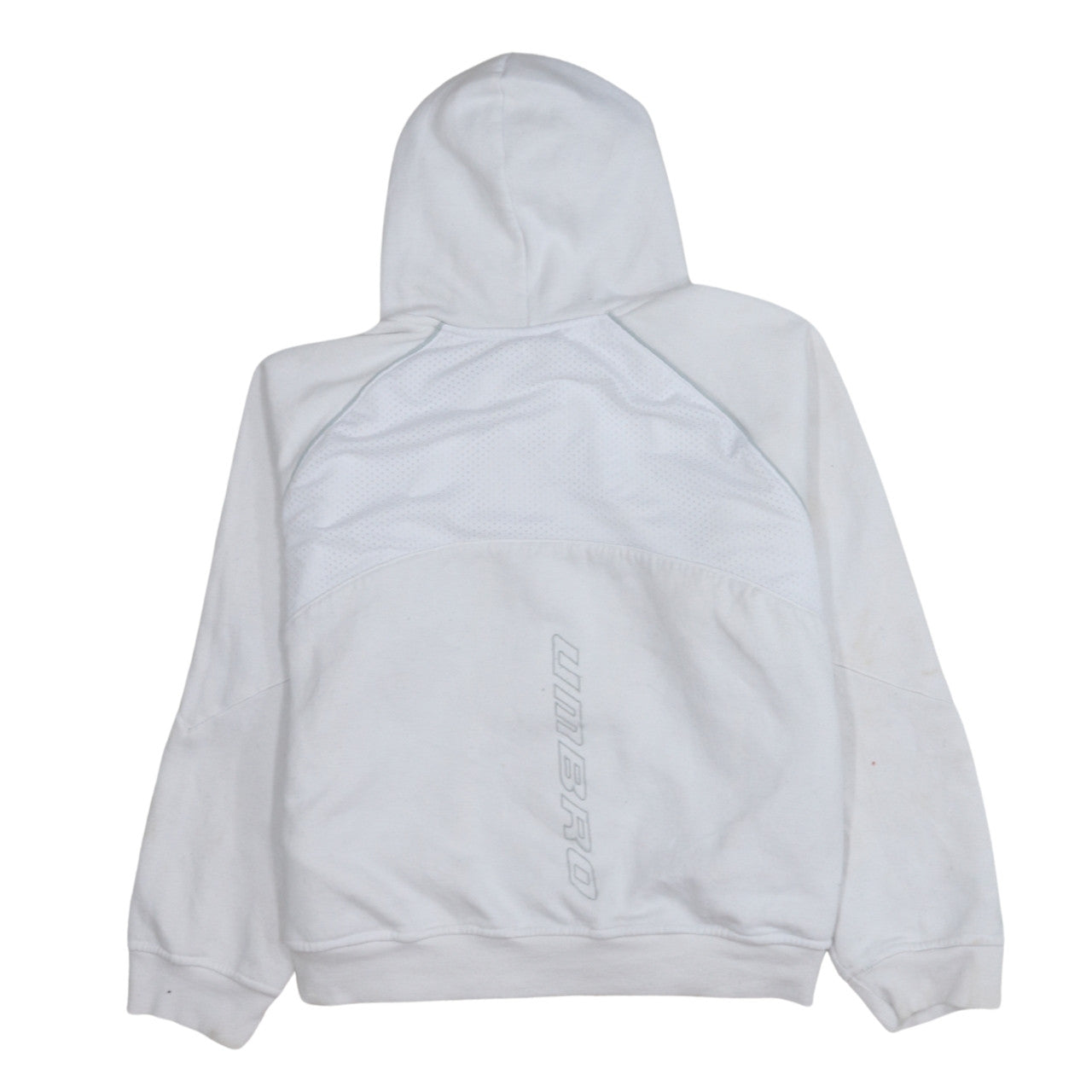 Umbro Women White Full Zip Hoodie Size M Athletic Fit