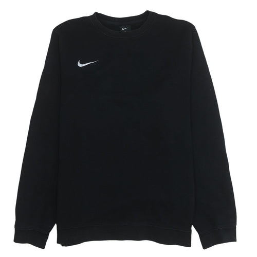 Nike Men's Black Pullover Sweatshirt L Logo Crew Neck Fleece
