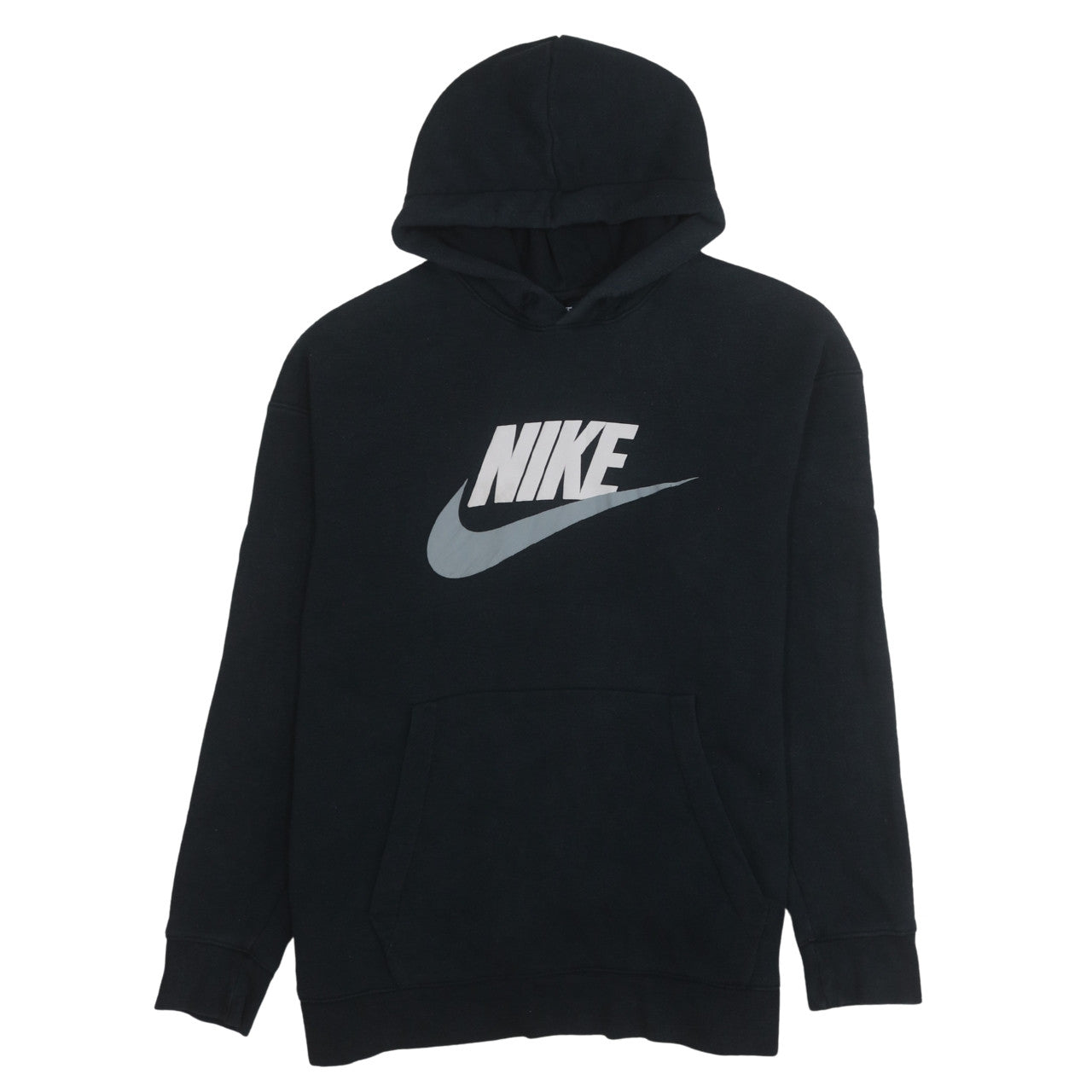 Nike Men's Black Pullover Hoodie L Logo Fleece Sweatshirt