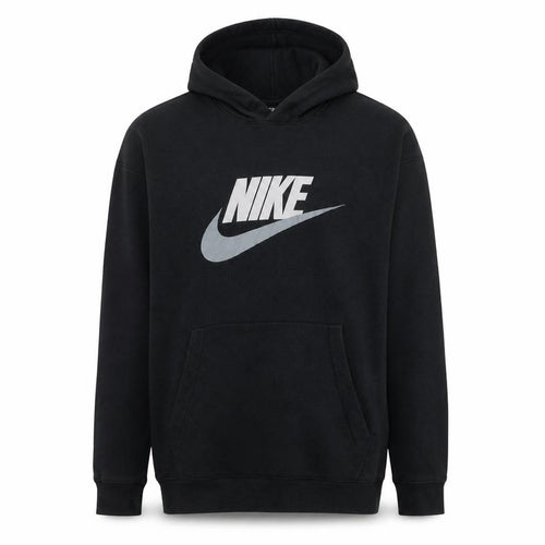 Nike Men's Black Pullover Hoodie L Logo Fleece Sweatshirt