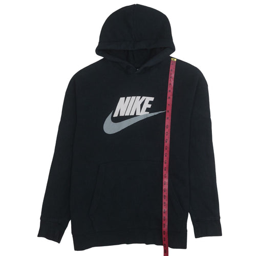 Nike Men's Black Pullover Hoodie L Logo Fleece Sweatshirt