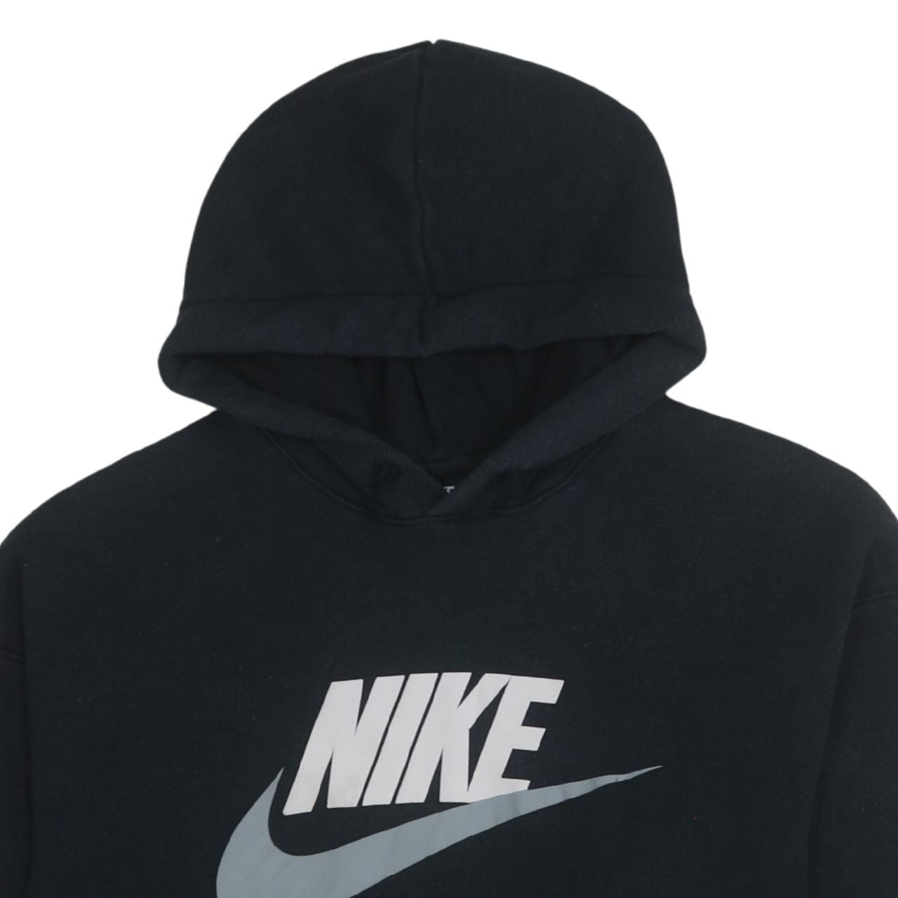 Nike Men's Black Pullover Hoodie L Logo Fleece Sweatshirt