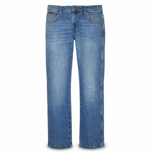 Front view of Wrangler Men's Blue Texas Straight Leg Denim Jeans W33 L30
