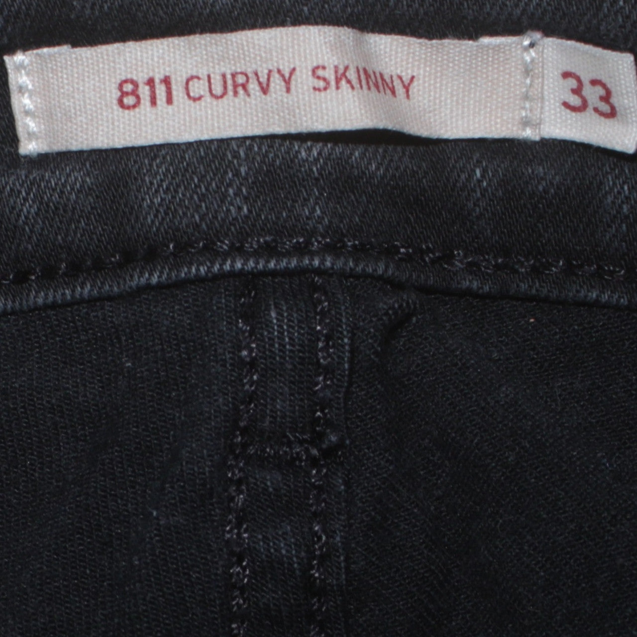 Levi's 811 Curvy Skinny Black Jeans Women Size 33 Slim Fit Denim