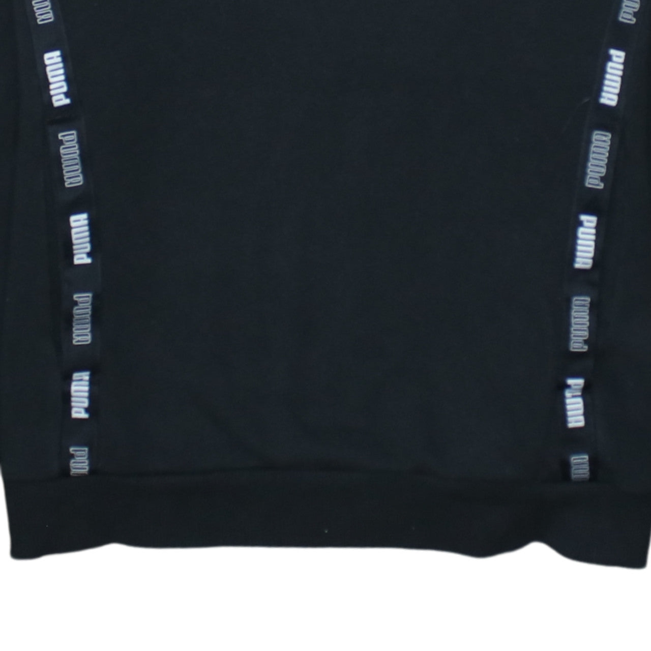 Puma Womens Black Pullover Hoodie L Logo Tape Detail