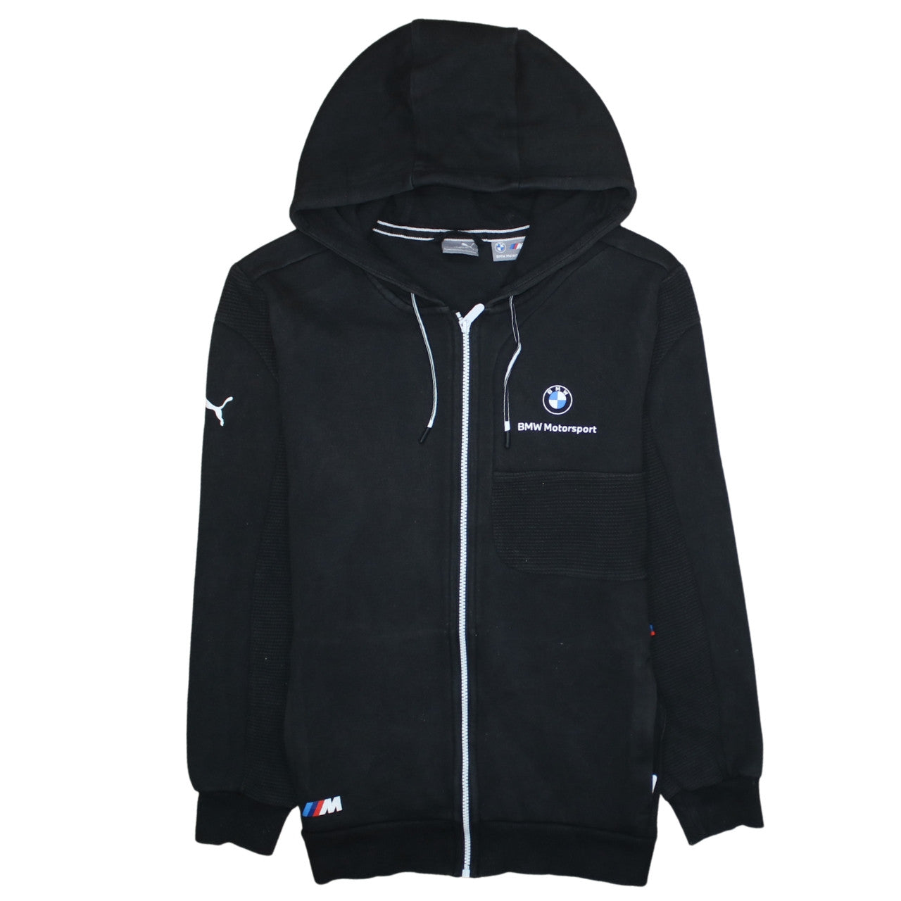 Puma BMW Motorsport Men's Black Full Zip Hoodie Size S