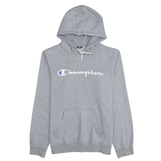 Champion Men's Grey Pullover Hoodie Medium Logo Sportswear