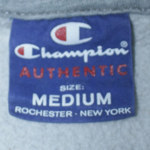 Champion Men's Grey Pullover Hoodie Medium Logo Sportswear