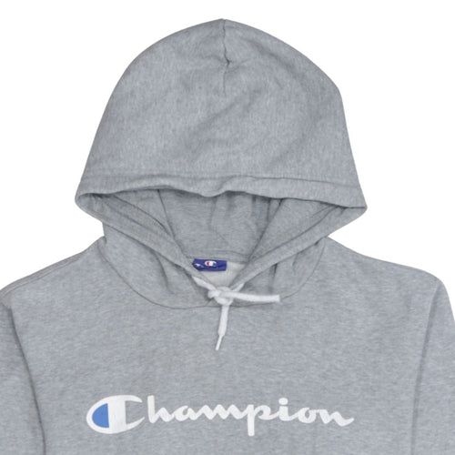 Champion Men's Grey Pullover Hoodie Medium Logo Sportswear