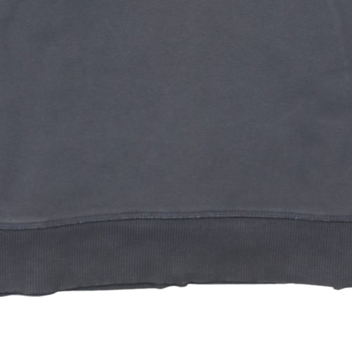 Napapijri Men’s Grey Crew Neck Sweatshirt Size S Logo Pullover