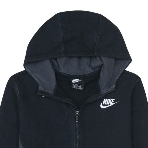 Nike Boys Black Full Zip Hoodie XL 13-15 Years Cotton Blend