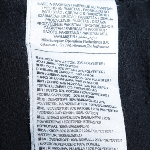 Nike Men’s Black Pullover Hoodie Medium Logo Hooded Sweatshirt