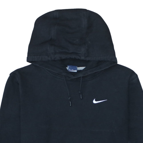 Nike Men’s Black Pullover Hoodie Medium Logo Hooded Sweatshirt