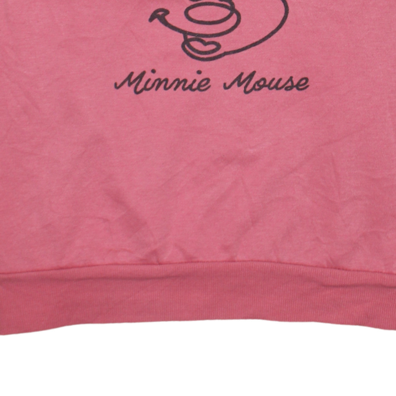 Disney Women Pink Minnie Mouse Sweatshirt XL Crew Neck Pullover