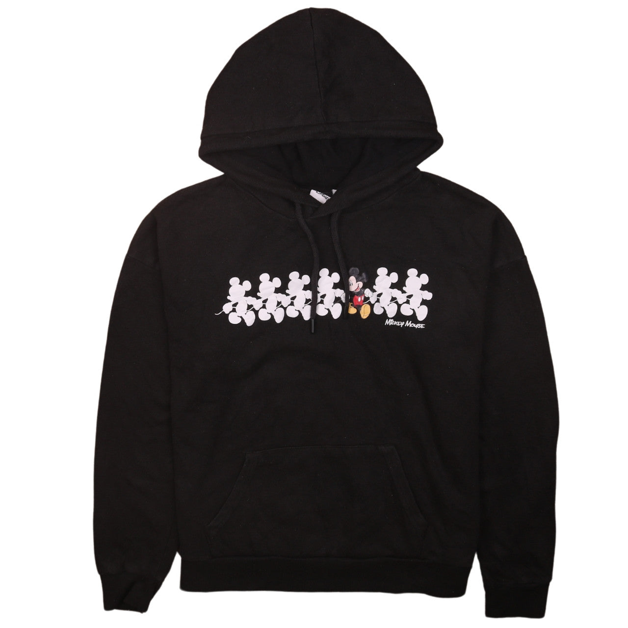 Disney Womens Black Mickey Mouse Pullover Hoodie Size 10/12