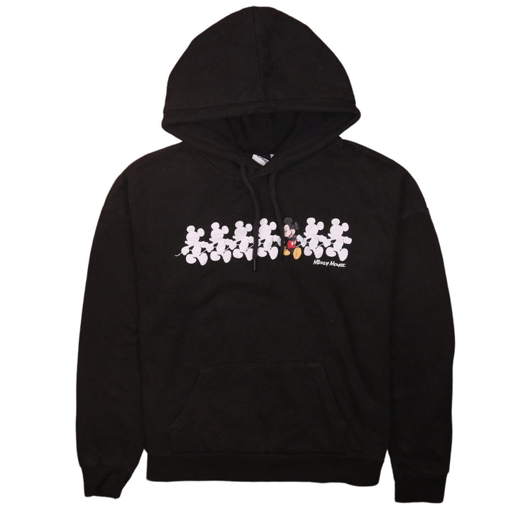 Disney Womens Black Mickey Mouse Pullover Hoodie Size 10/12