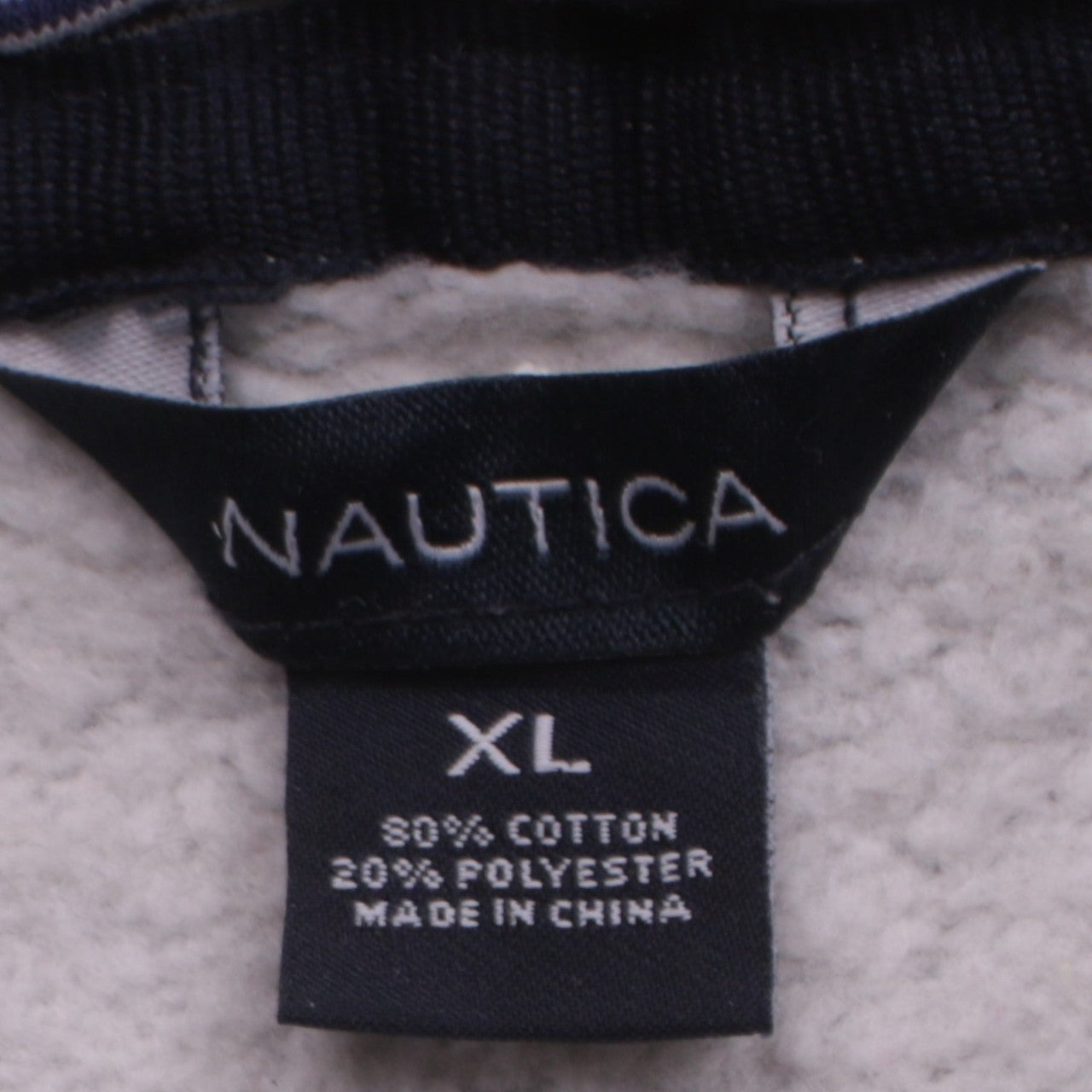 Nautica Women's Grey Full Zip Hoodie XL Cotton Blend Logo Casual