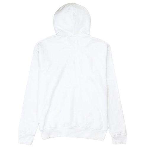 Reebok Women's White Large Pullover Hoodie with Logo Print