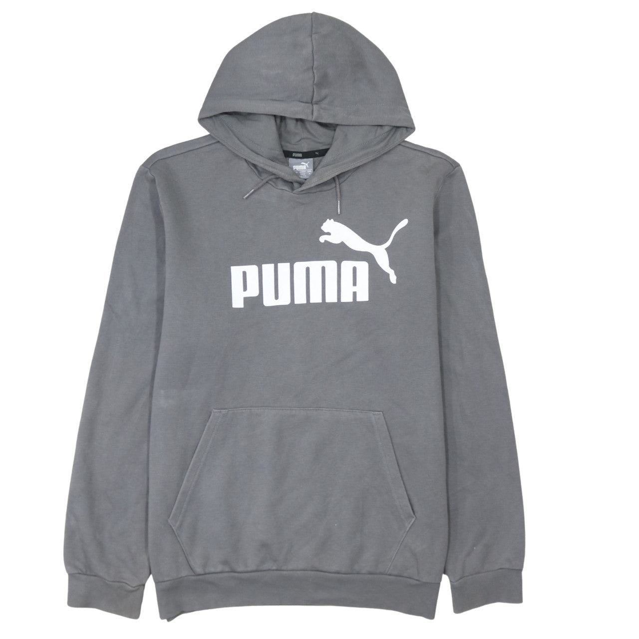 Puma Men Grey Pullover Hoodie Medium Graphic Sportswear