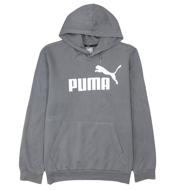 Puma Men Grey Pullover Hoodie Medium Graphic Sportswear