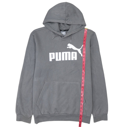 Puma Men Grey Pullover Hoodie Medium Graphic Sportswear