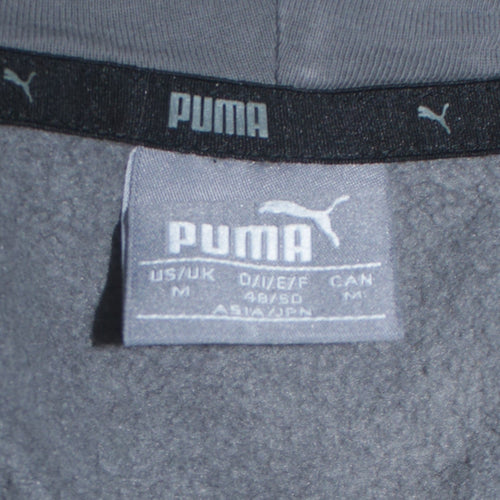 Puma Men Grey Pullover Hoodie Medium Graphic Sportswear