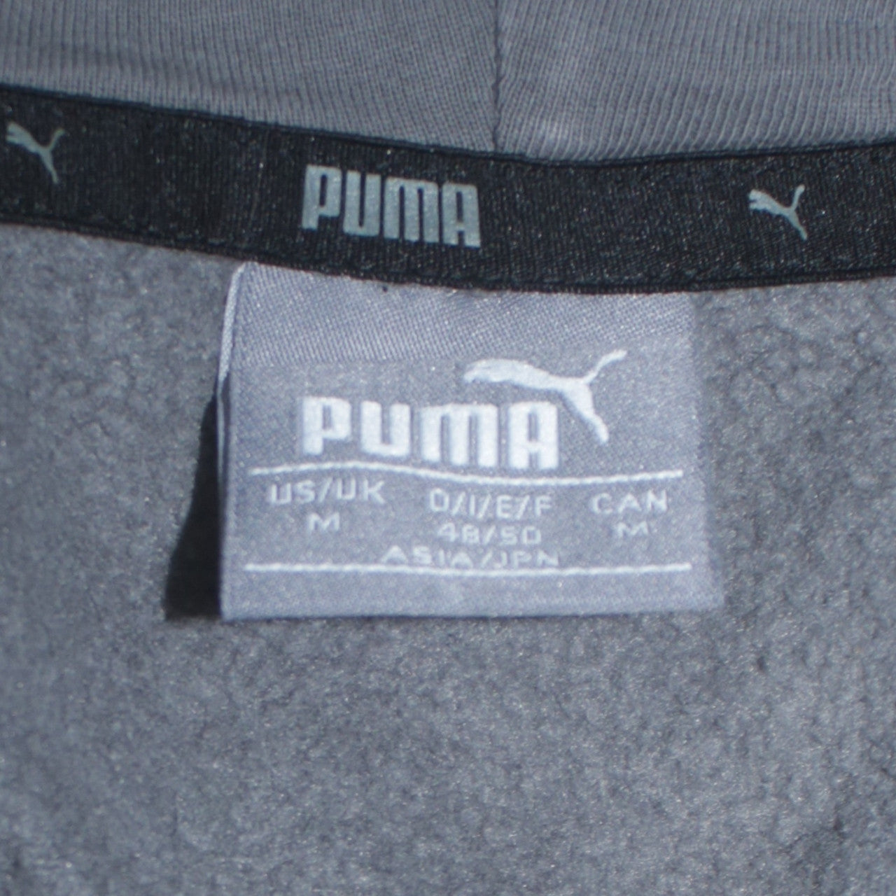 Puma Men Grey Pullover Hoodie Medium Graphic Sportswear
