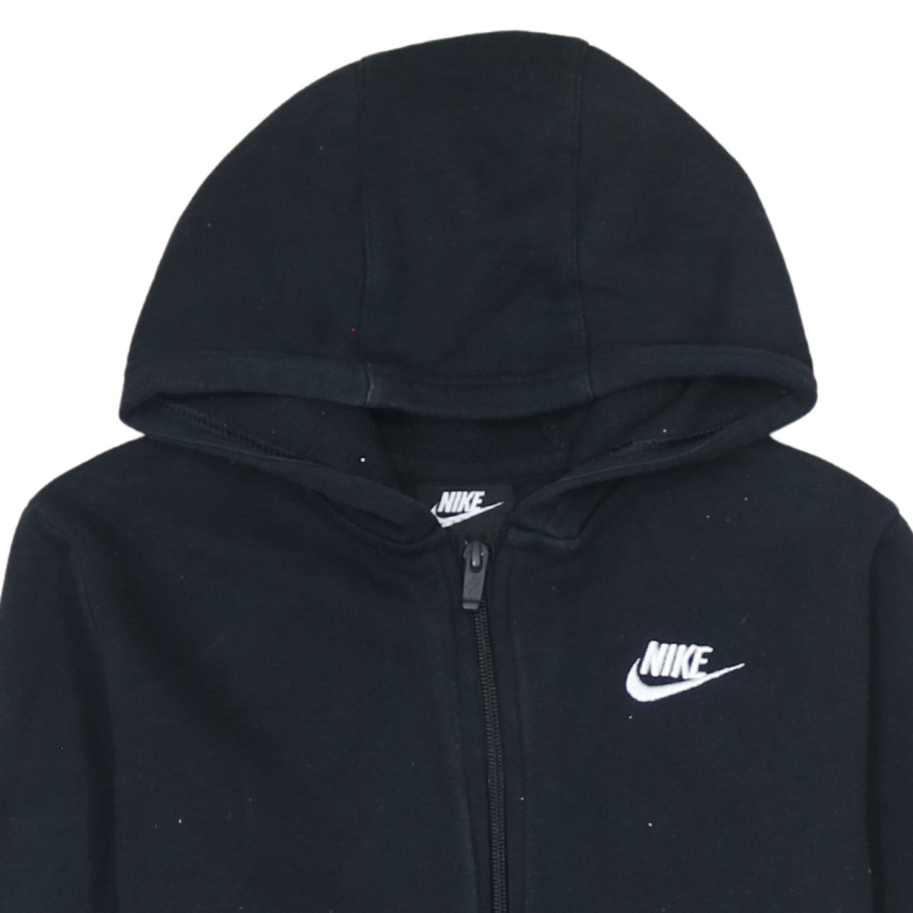 Nike Boys Black Full Zip Hoodie L 147-158cm Standard Fit Logo Sweatshirt