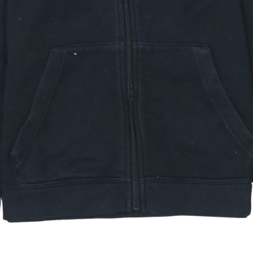 Nike Boys Black Full Zip Hoodie L 147-158cm Standard Fit Logo Sweatshirt