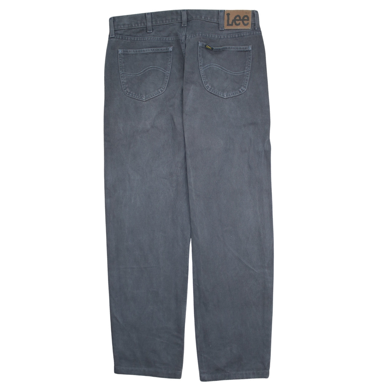 Lee Men's Grey Straight Leg Brooklyn Jeans Size 38x32 Regular Fit