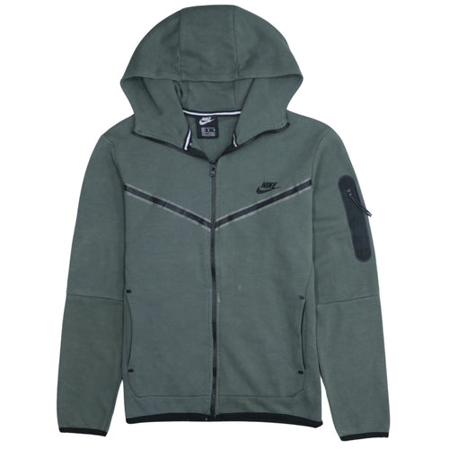 Nike Men's Green Full Zip Sports Hoodie Size M
