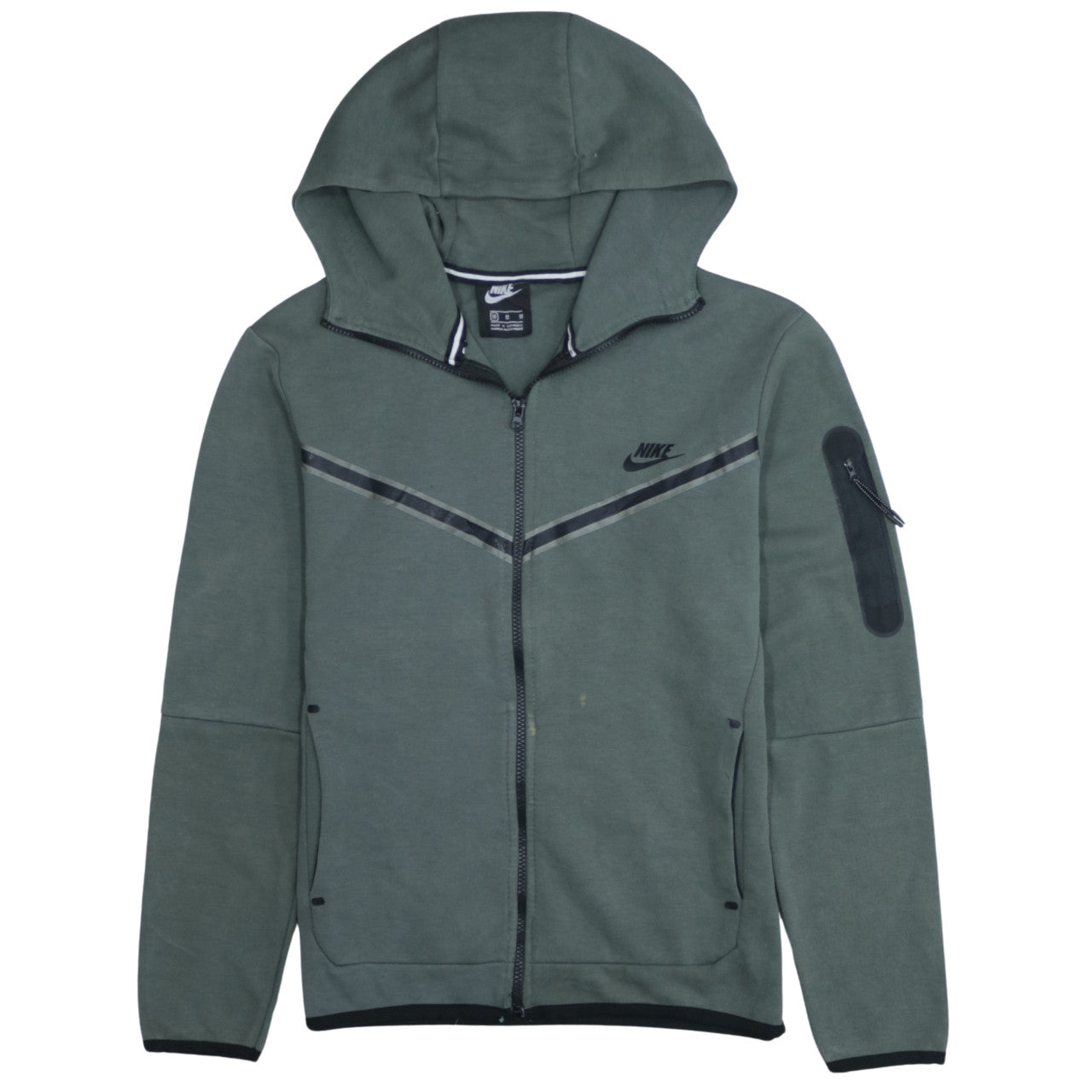 Nike Men's Green Full Zip Sports Hoodie Size M
