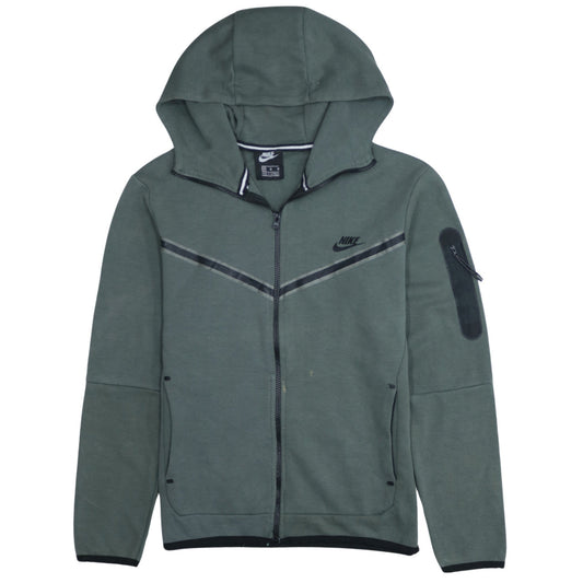 Nike Men's Green Full Zip Sports Hoodie Size M