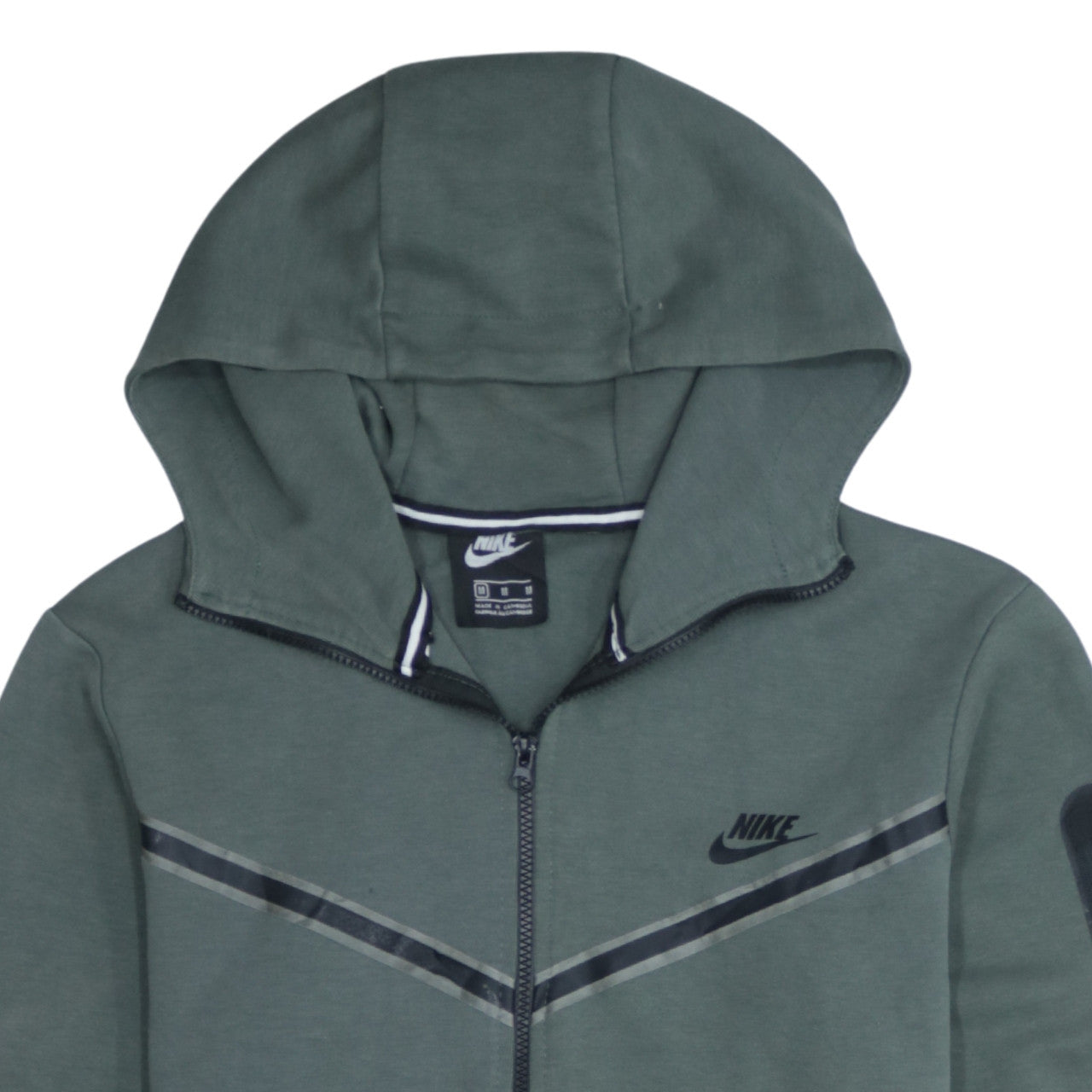 Nike Men's Green Full Zip Sports Hoodie Size M