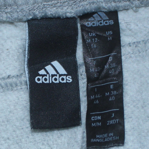 Adidas Women Grey Sweatpants Joggers Size 12-14 Elastic Waist