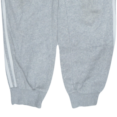 Adidas Women Grey Sweatpants Joggers Size 12-14 Elastic Waist