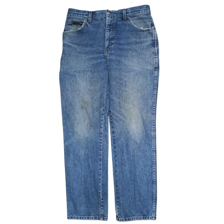 Wrangler Men's Blue Straight Leg Denim Jeans 34x32 Regular Fit