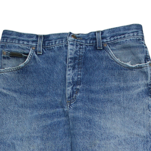Wrangler Men's Blue Straight Leg Denim Jeans 34x32 Regular Fit