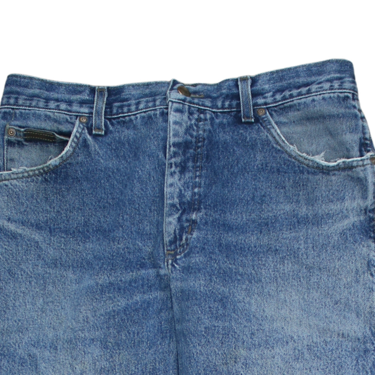 Wrangler Men's Blue Straight Leg Denim Jeans 34x32 Regular Fit